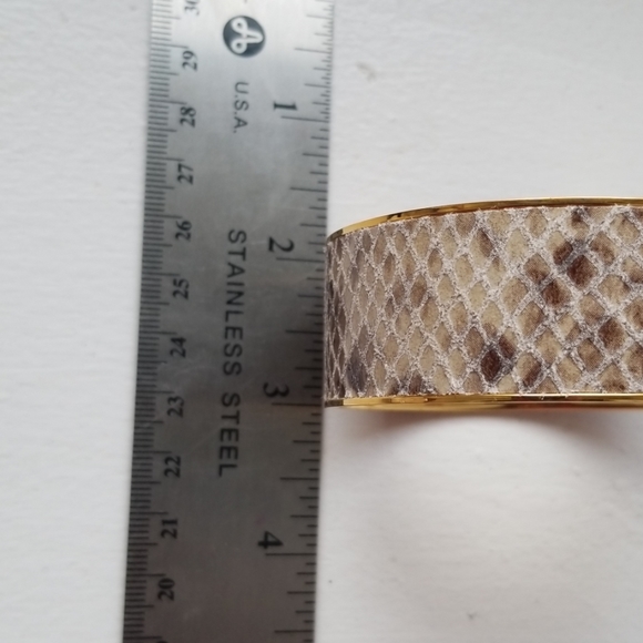Coach Python Leather and Gold Bracelet - Picture 6 of 7